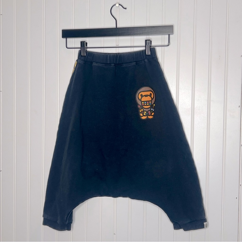 Bape Kids Baby Milo Bling Bling Sarouel Baggy Drop Crotch Sweat Shorts/Pants 150
